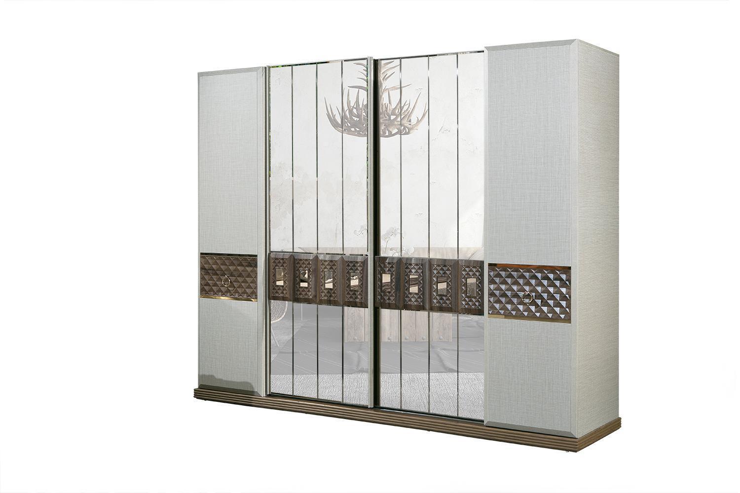 Wardrobe Wood Closet Bedroom Furniture Design Closets Gray Italy