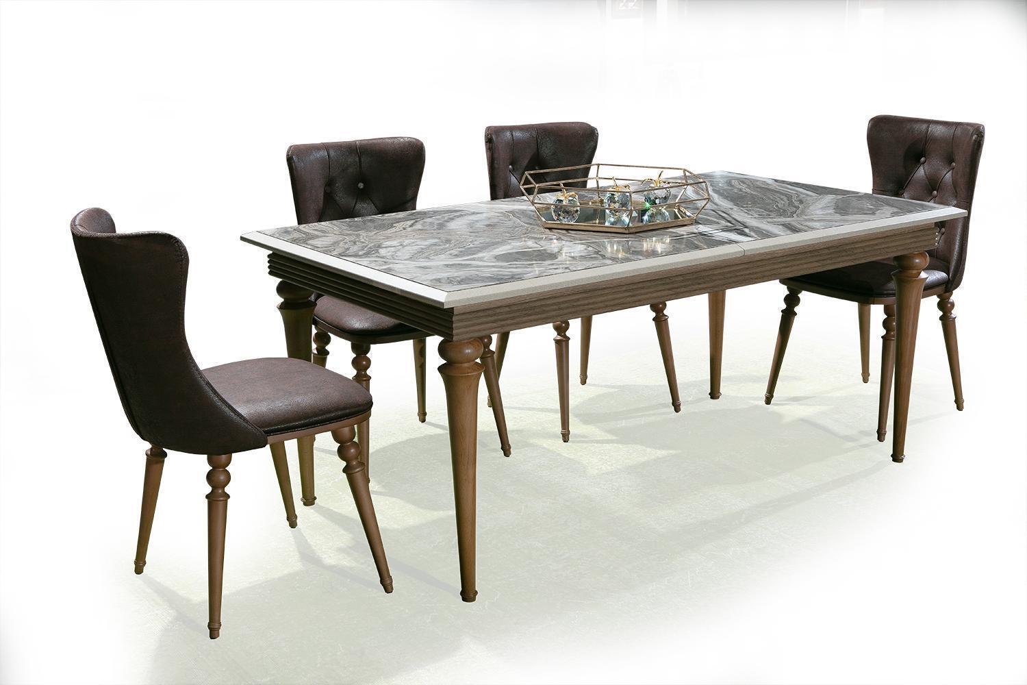 Dining table table wood 180x100 dining room brown dining tables tables furniture New
