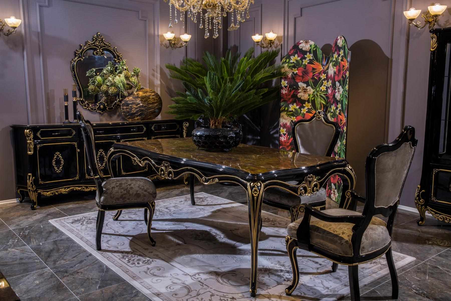 Design Dining Room Set Wooden Furniture 4x Chair Table Dresser New 6tlg