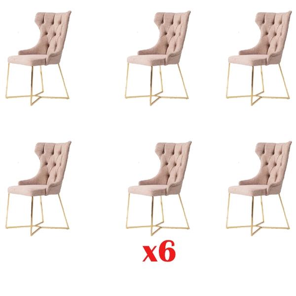 Restaurant Industry 6x Design Chairs Seat Upholstery Set Chesterfield