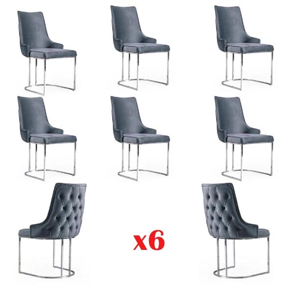 Dining Room Chairs Chesterfield Recliner Modern Set 6x Chair Set