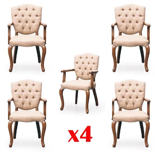 Dining Room Chair Set Armchair Design 4 Chairs Group Set Upholstery New