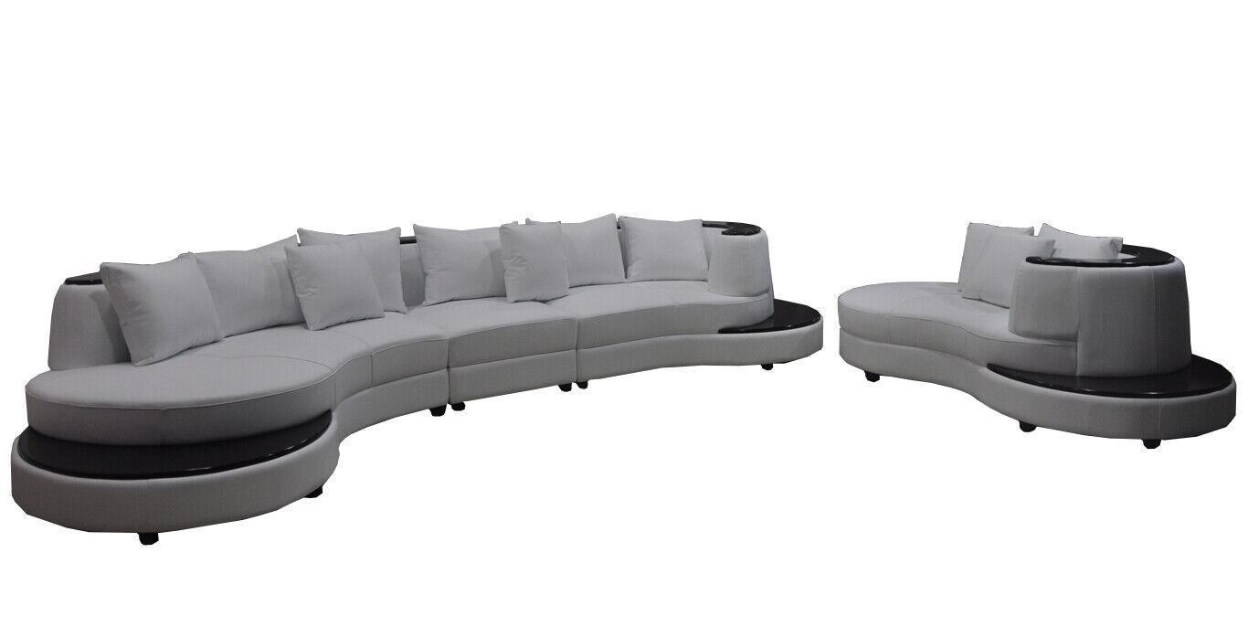 Living design couch round corner sofa upholstery round seating set room landscape USB