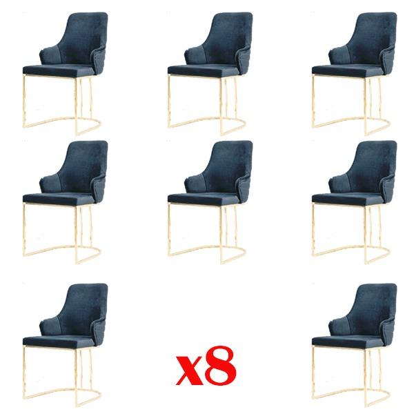 Groups New Design Dining Room Complete Seating Group Chair Set 8 Set