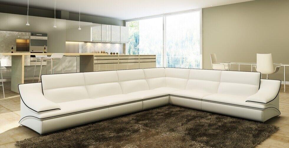 Corner sofa with USB, couch sofa living area seat corner set leather textile Salut