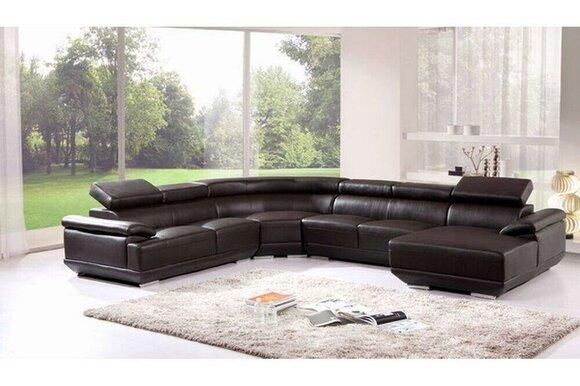Living area corner sofa leather sofa with USB, sofa couch upholstery seat corner set