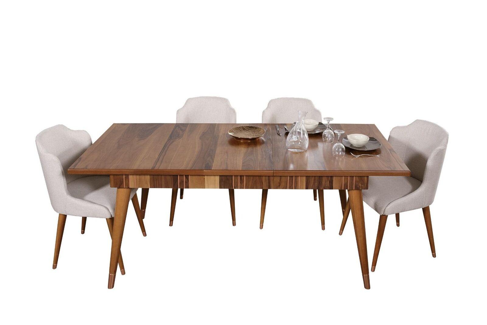 Dining room set dining group wood table tables 5 pieces complete set dining table 4x chairs