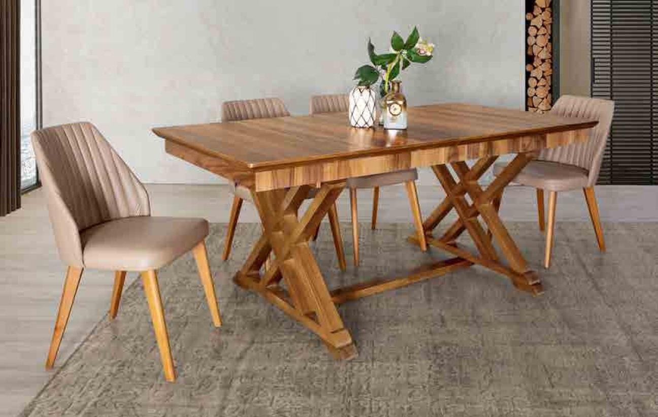 Set table 6x armchair chairs luxury dining set 7 pieces Complete dining room