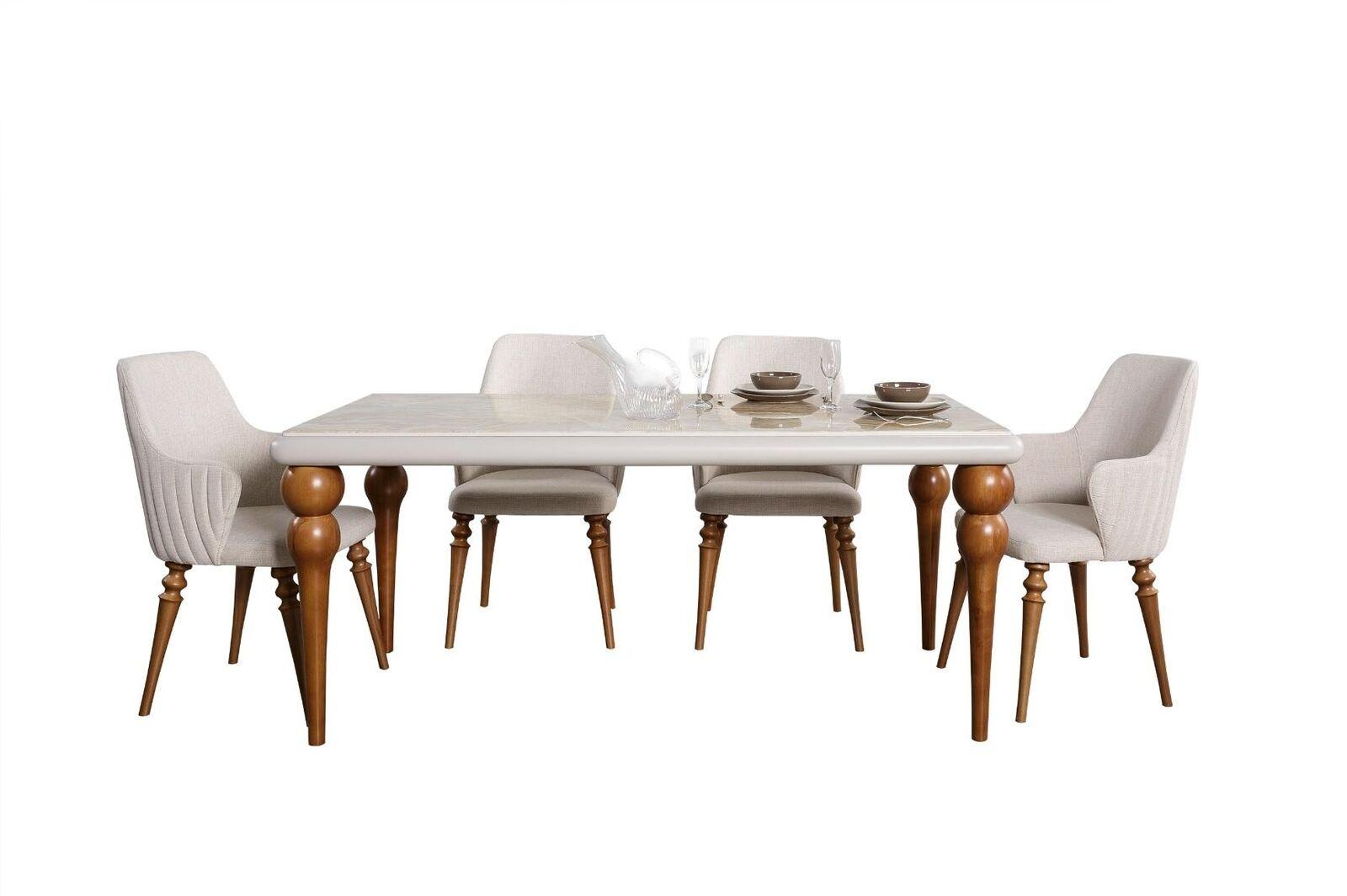 Dining room set table 4x chairs chair group set 5 pieces dining table set table