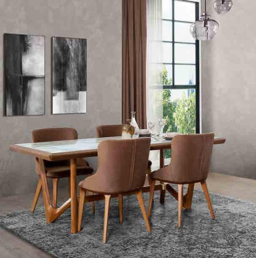 Luxury set dining table chair table chairs wood design 5 pieces new