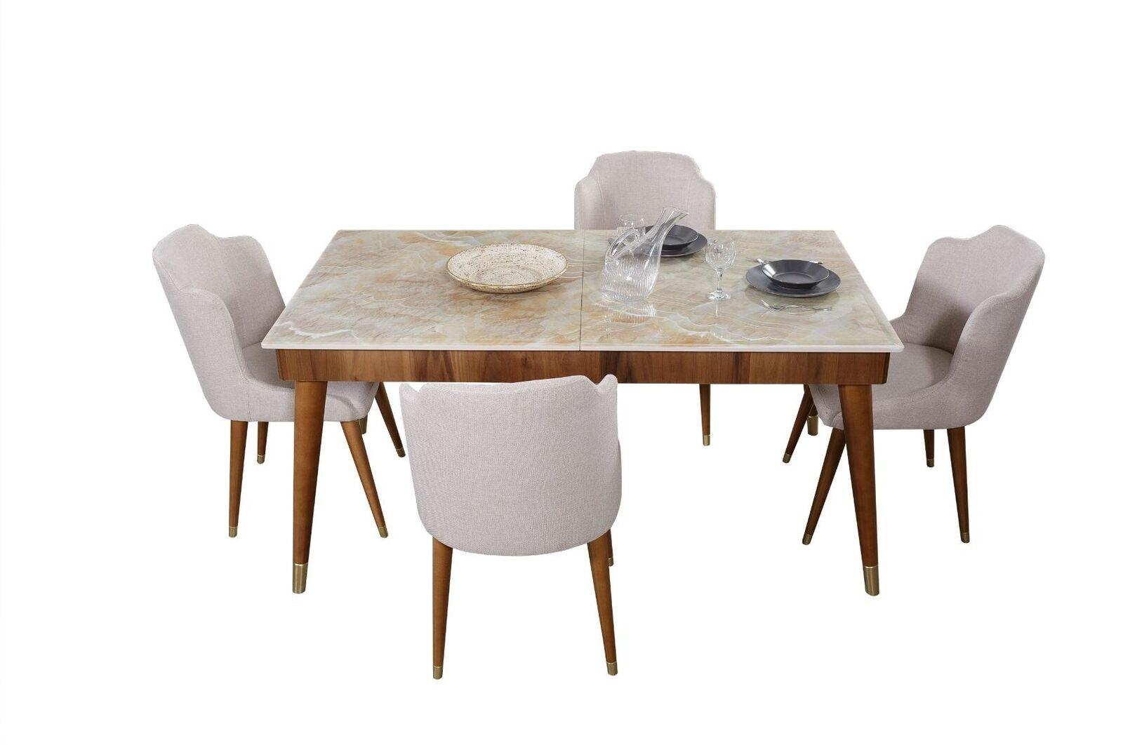 Dining room wood tables dining group set chair group new table 4x design chairs 5 pieces