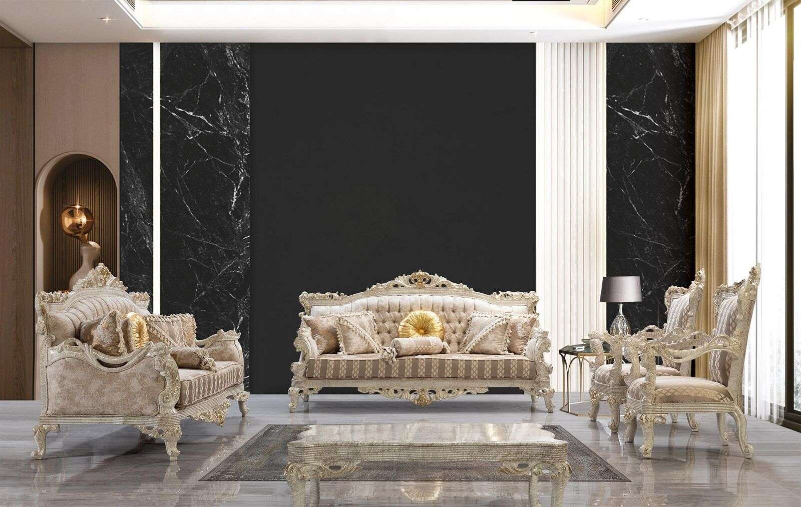 Sofa set Sofa Couch Sofas Couches Classic furniture 5 pieces. set of furniture