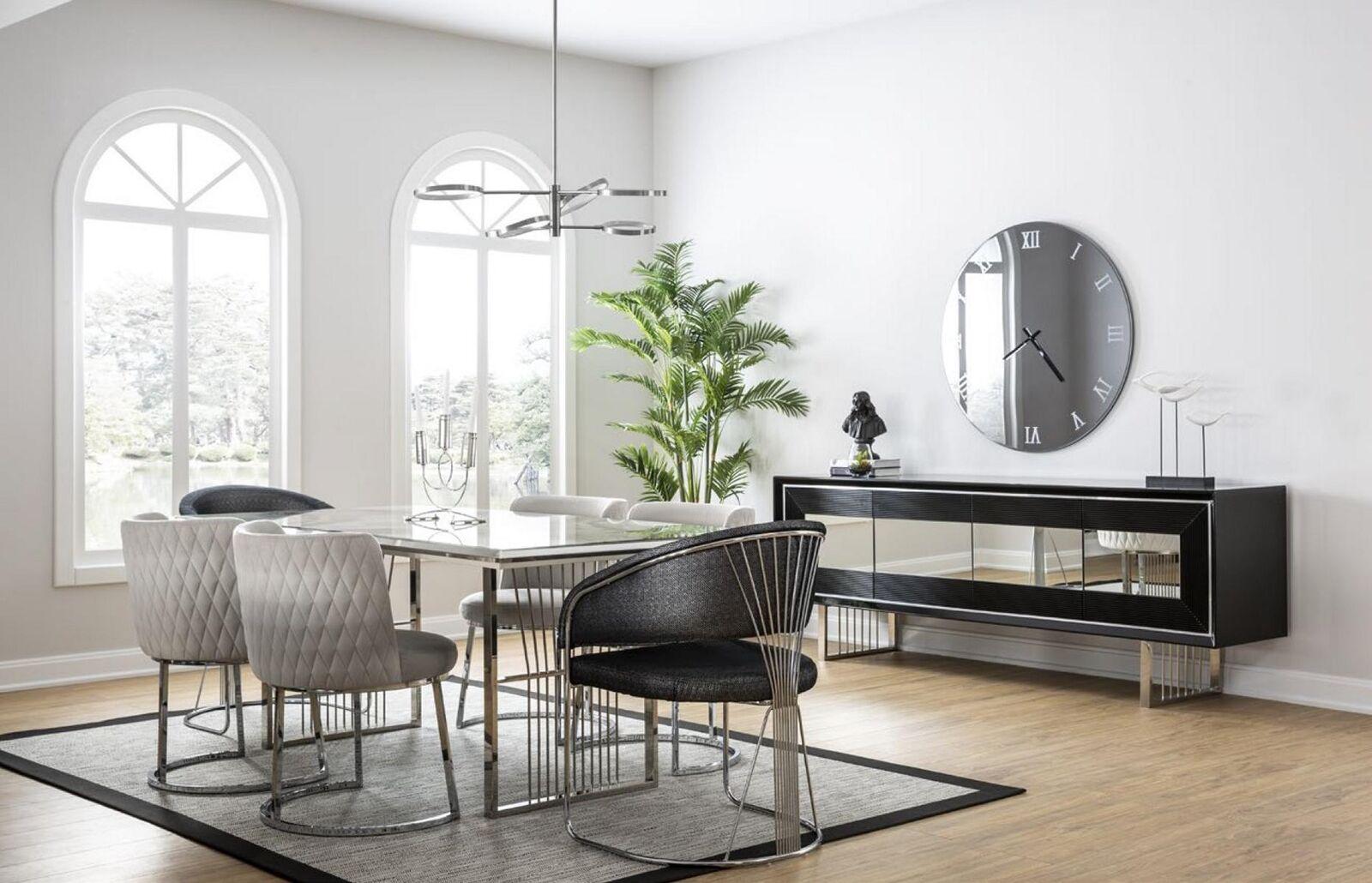 Dining set dining room set dining table set sideboard luxury furniture 4 chairs table