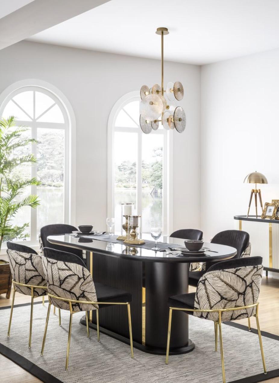 Dining room dining table chair 6x chairs table tables metal dining group set 7 pieces. New