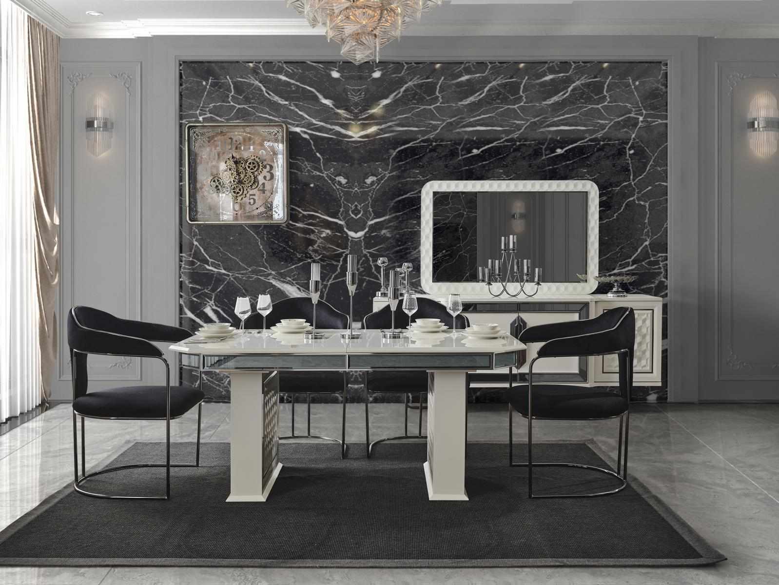 Complete set dining table 4x chairs dining room set dining group wooden table tables 5 pieces