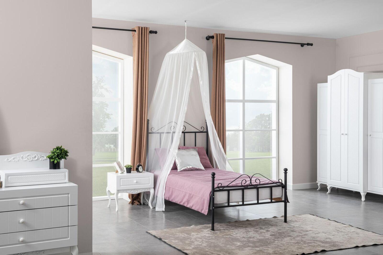 Design girls youth room set bed bedside table wardrobe 6 pieces.