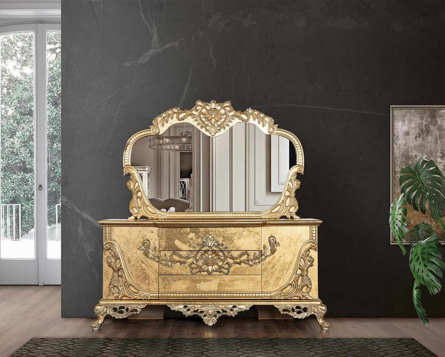 Set Chest of Drawers Mirror Set Chests of Drawers Wood Group Sideboard Furniture Baroque
