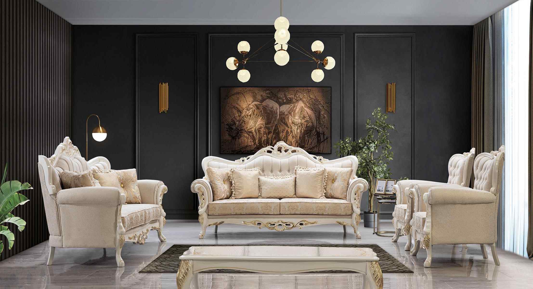Sofa Set 3+3+1+1 Seater Set Design Sofa Upholstery Classic Couches
