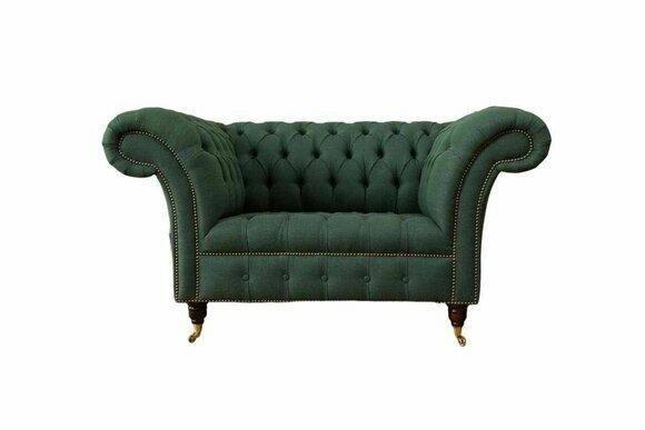 Green armchair sofa couch upholstery luxury classic textile couches new