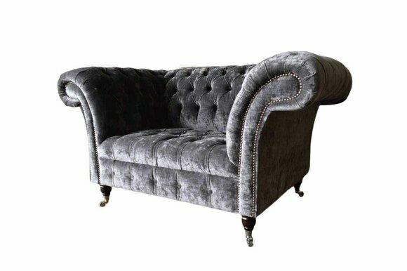 Design Chesterfield fabric couch armchair 1.5 seater upholstery lounge new