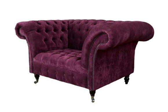 Armchair wing chair luxury 1 seater single seater upholstery design fabric modern