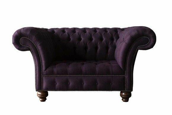 Design Chesterfield fabric couch armchair 1.5 seater upholstery sofas lounge