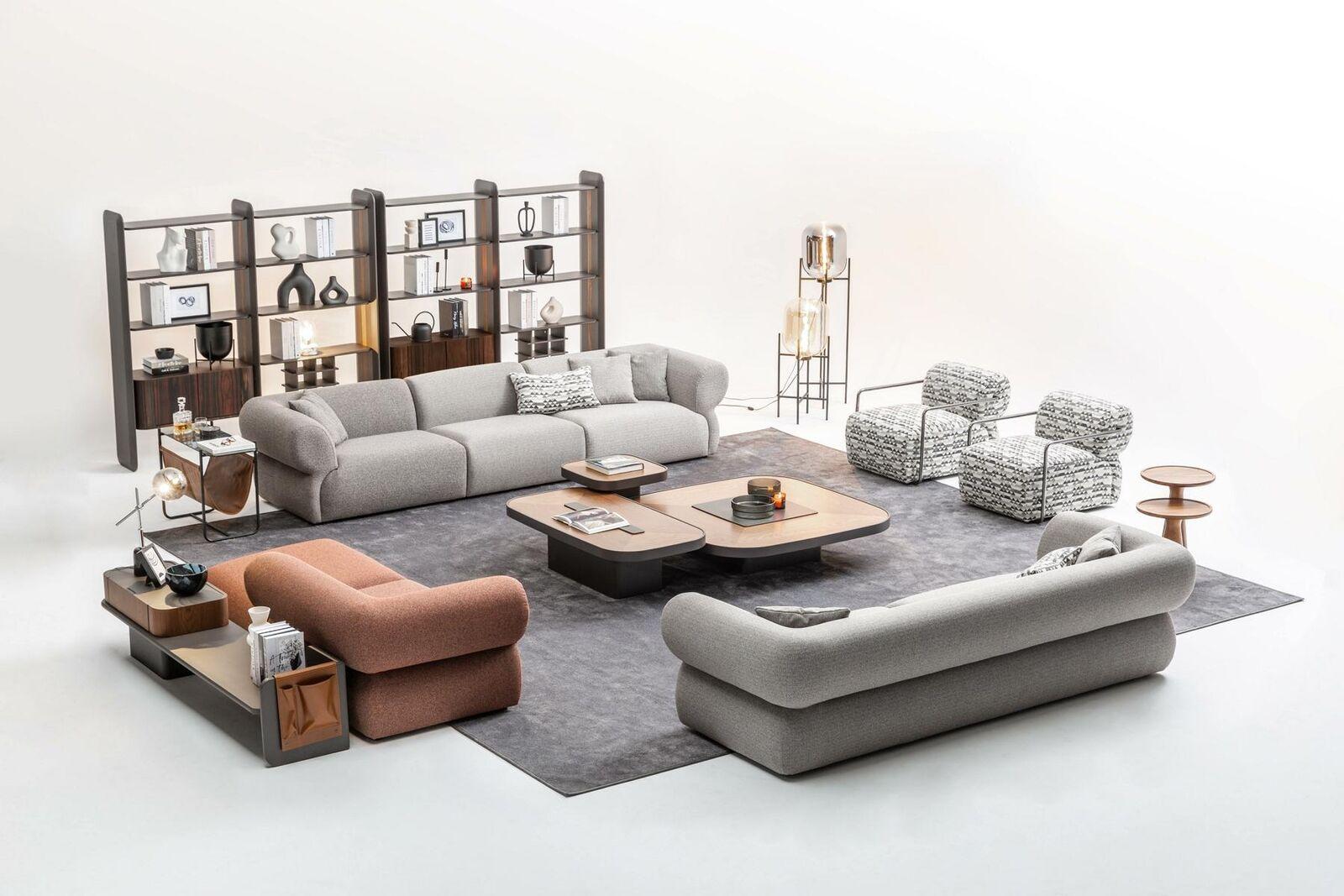 Large Sofa Set Living Room Couch Five-Seater Living Landscape Armchair