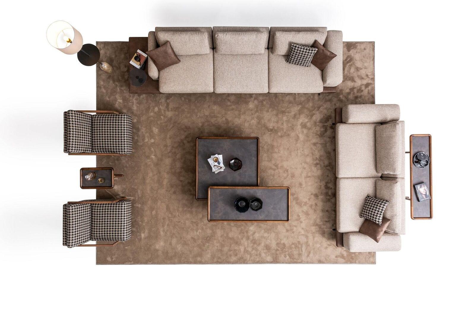 Large Upholstered Seating Group Five-Seater Three-Seater Armchair Living