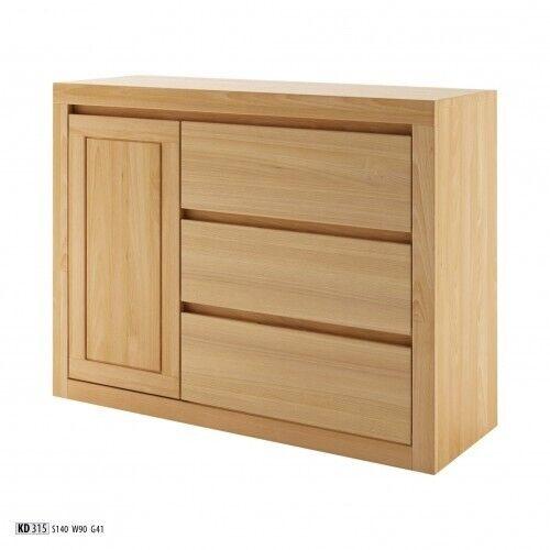 Country house chest of drawers solid wood cabinet cabinets real wood oak 140x90cm chests of drawers
