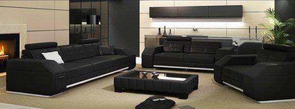 Sofa set couch upholstery leather sofa 3+2+1 classic couches Jarkson seat S/W