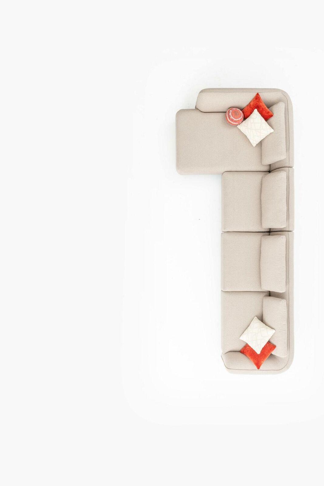 Corner sofa beige luxury living room sofa couch L shape modern design 420x170