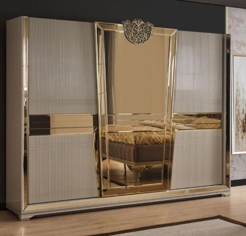 Closet Wardrobe Bedroom Closets Gold Gray Modern Wood New