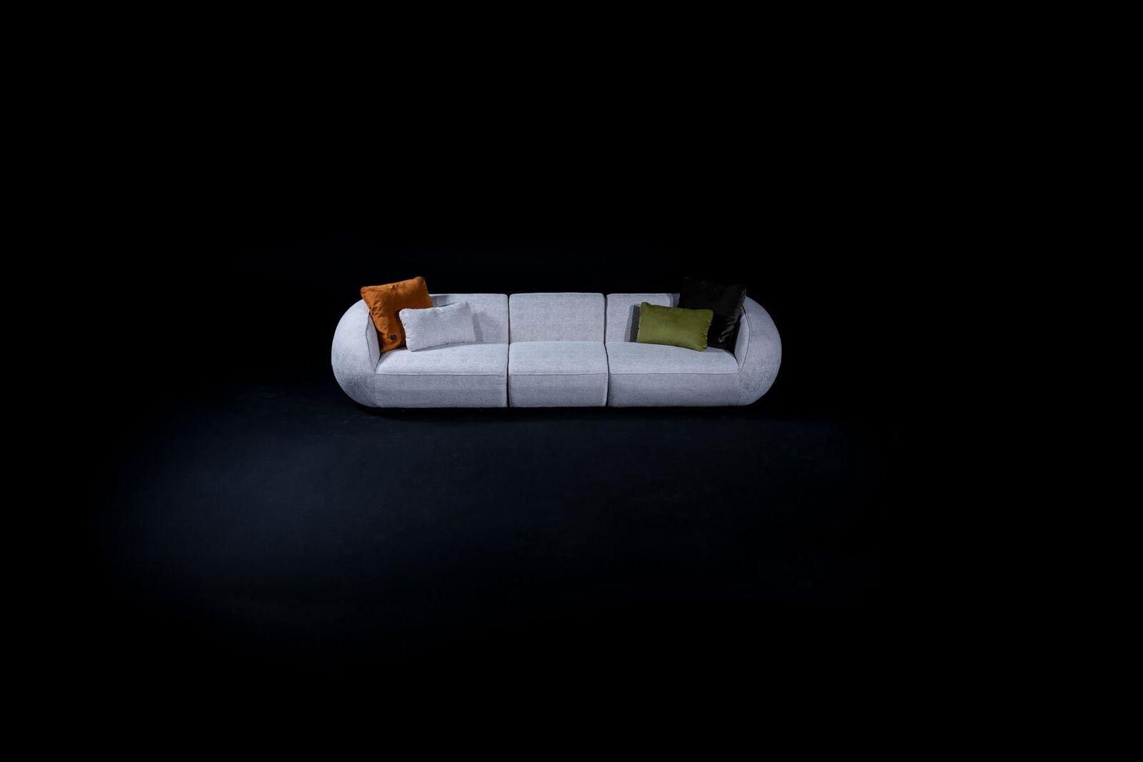 Upholstered Sofa Large Five-Seater Living Room Couch Modern Textile