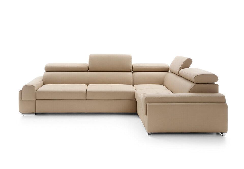 Design corner sofa couch leather textile upholstery multifunction sofas living area new