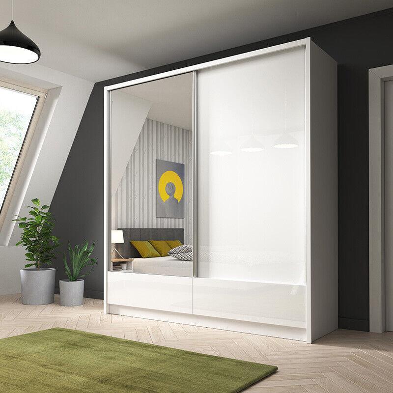 Wardrobe storage 200cm shelf cupboard archive sliding doors sliding doors office