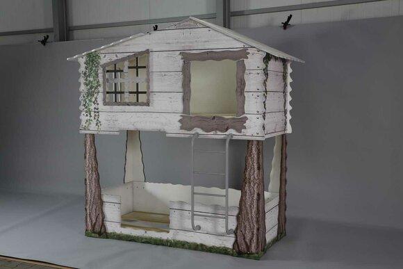 Designer Children\'s Double Bunk Bed House Design Wooden Frame Furniture New