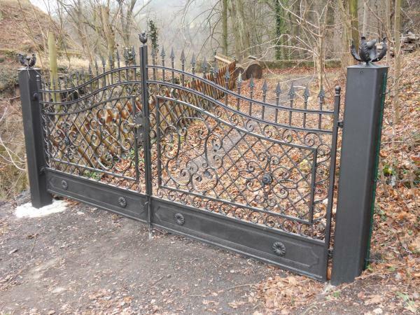 Electric automatic swing gates handmade custom-made swing gate model #351