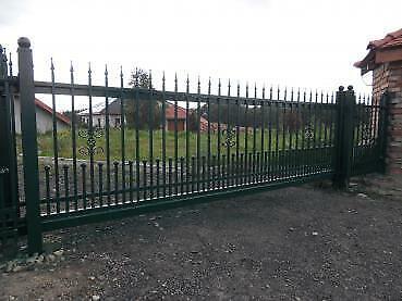 Wrought iron sliding gate modern gate entrance sliding gate iron M095