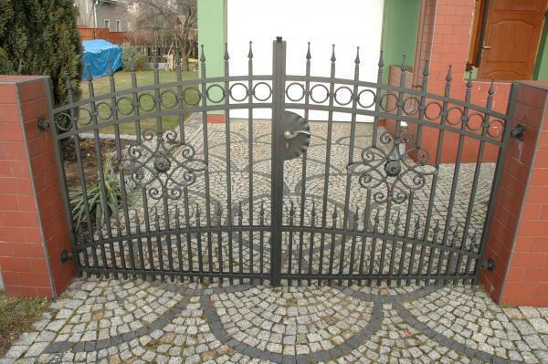 Garden gate front door entrance door wrought iron custom made iron gates M039