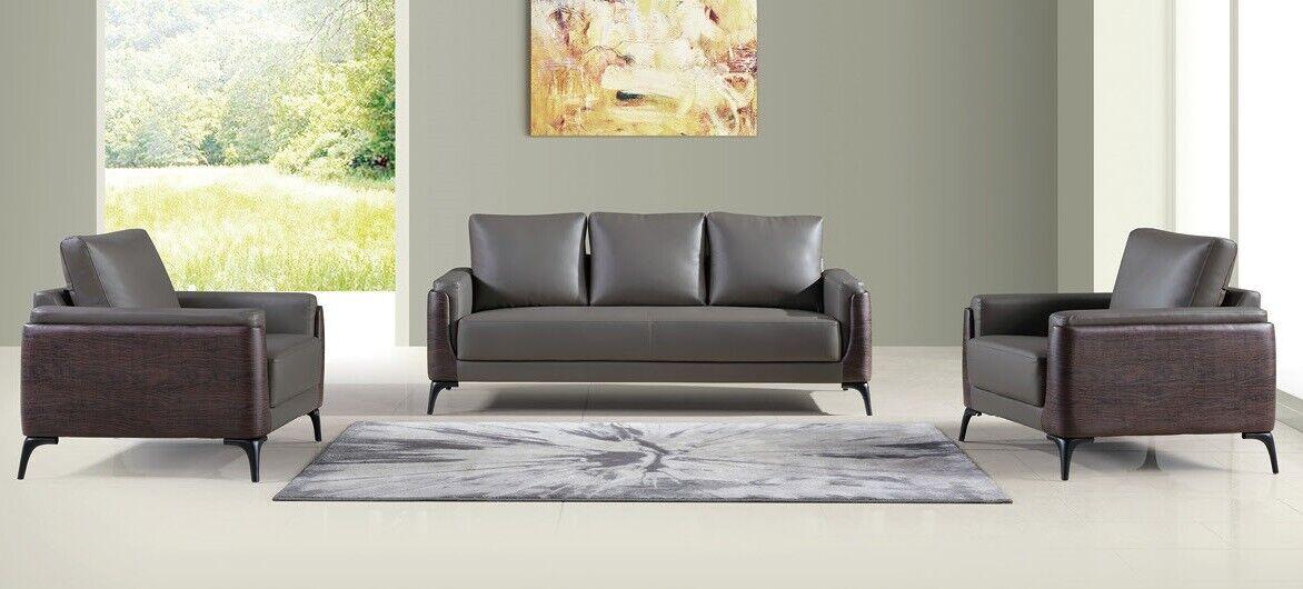 Sofa set 3+1+1 seater set design sofas upholstered couches leather relax modern