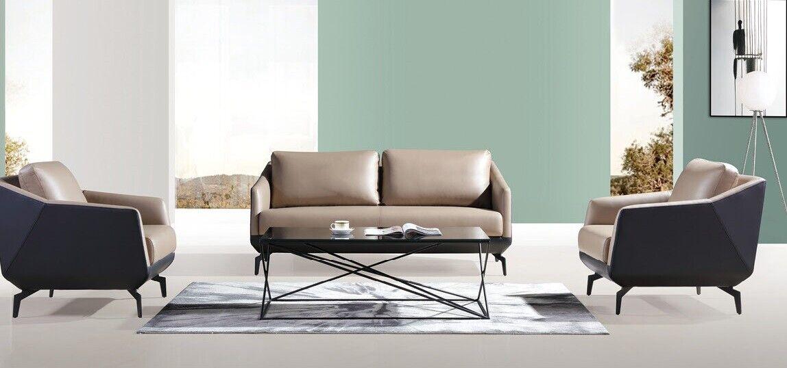 Sofa set 3+1+1 seater set design sofas upholstered couches leather relax modern