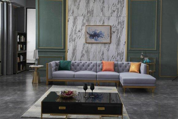 Living area corner sofa L-shape couch seat upholstery set sofa luxury furniture