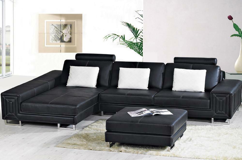 Living area designer sofa couch upholstery leather sofas corner corner seat L shape Genov