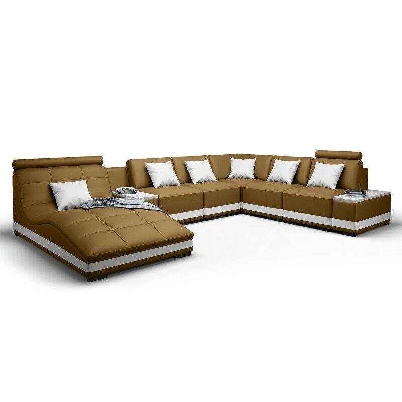 Designer sofa corner sofa living area round sofa leather sofa couch U shape Nidda