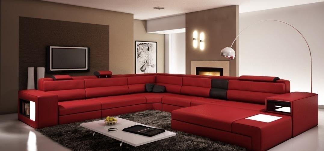Corner sofa sofa couch upholstery set design leather textile living area Landau R