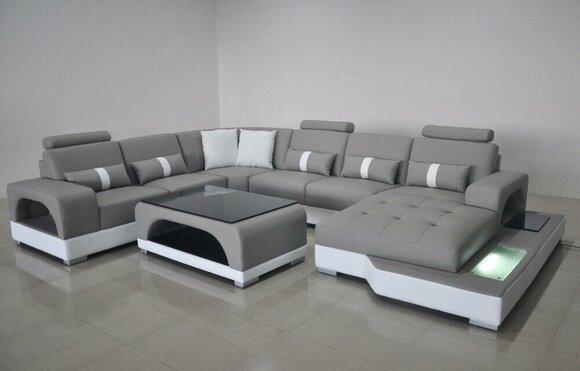 Corner couch design corner sofa U-shape living area couch textile leather sofas upholstery