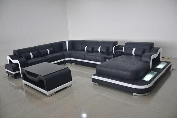 Corner sofa U-shape living area sofa couch upholstery corner fabric sofas new