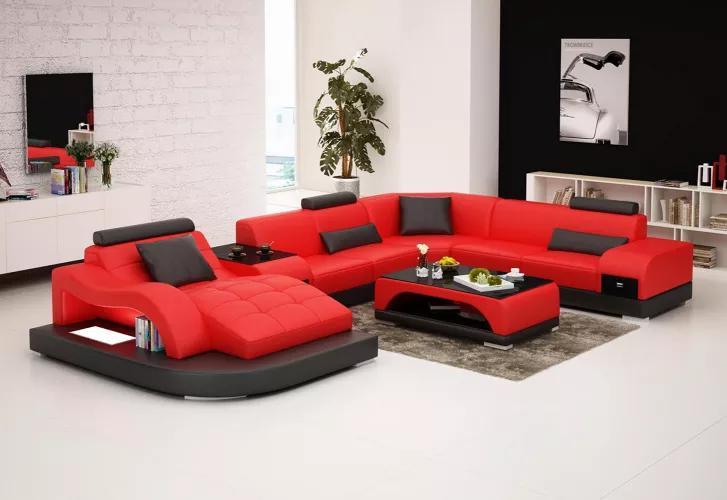 Corner sofa U-shaped armchair coffee table modern sofa leather sofa corner sofa upholstery 2-piece set