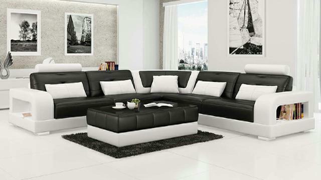 LEATHER SOFA SOFA with USB, CORNER SOFA "H2209" SOFA SET DESIGNER COUCH Custom-made