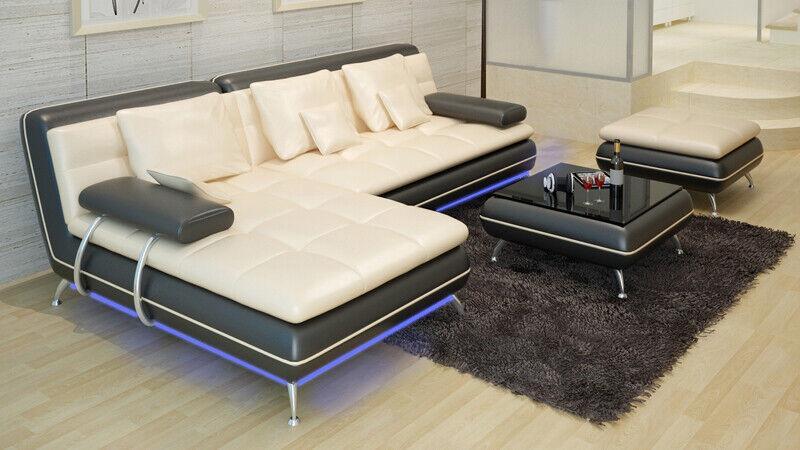 Leather sofa with USB living area corner sofa corner set design modern sofa F3015